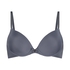 Plunge Padded Underwired Bra, Gray