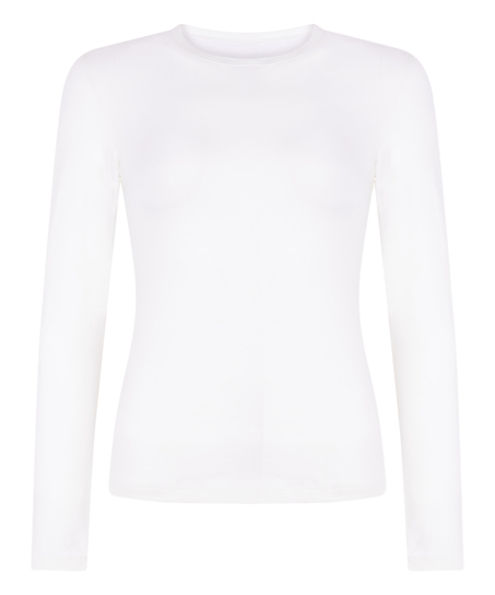 Longsleeved Shirt from Soft Cotton, White