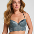 Padded Underwired Longline Bra Viktoria, Blue