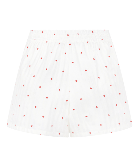 Short Cotton Hearts, White