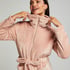Fleece Zip Bathrobe, Pink