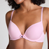 Plunge Padded Underwired Bra, Pink