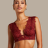 Zoe Non-Padded Underwired Longline Bra, Red