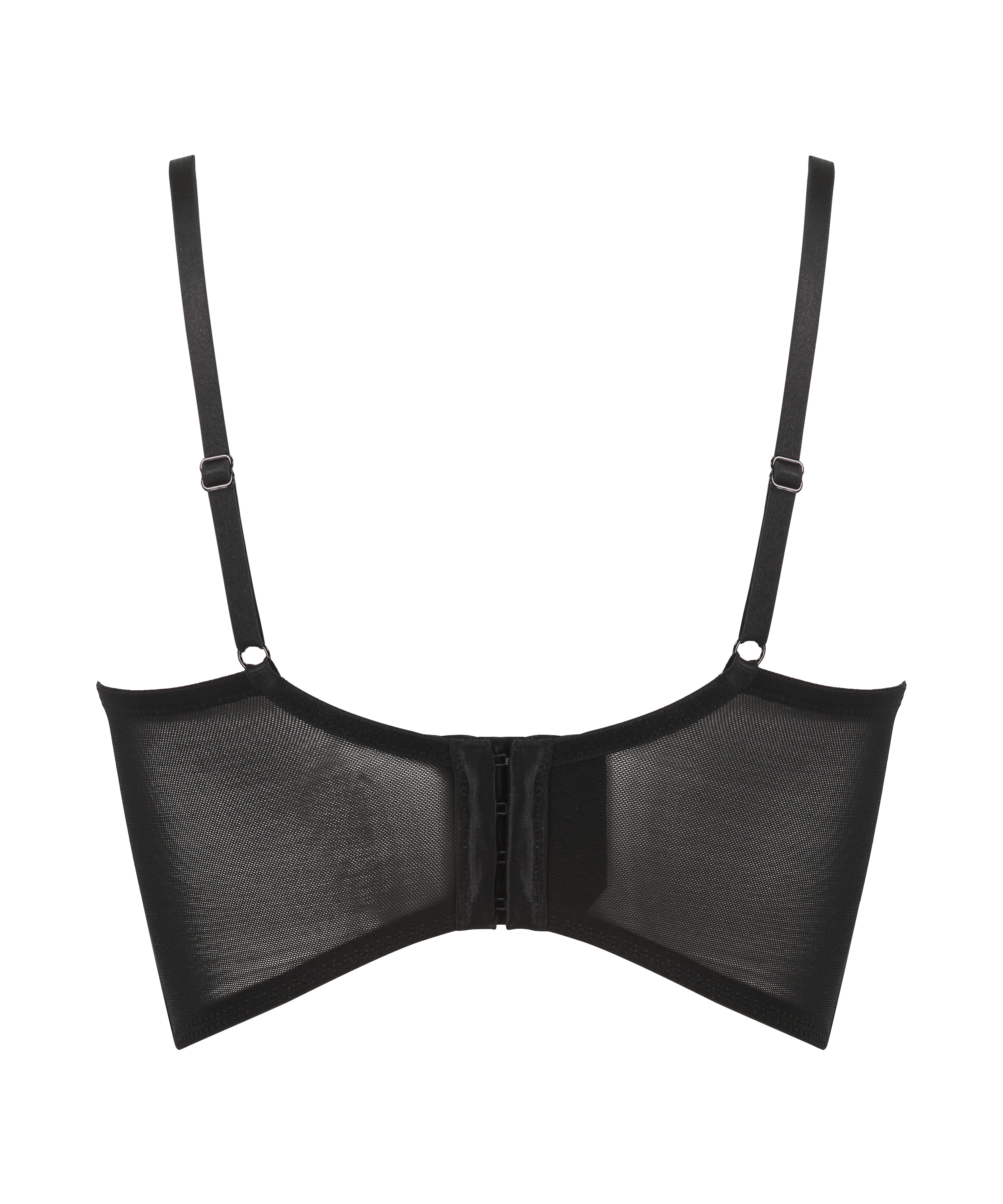 Kimberley Padded Longline Underwired Bra, Black, main