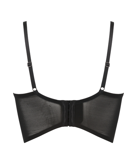 Kimberley Padded Longline Underwired Bra, Black