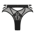 Pleasure Open-Crotch Brazilian Knickers, Black