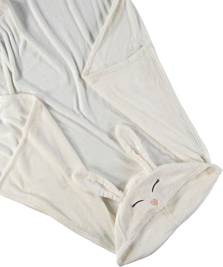 Winter Bunny Snuggle Blanket, White