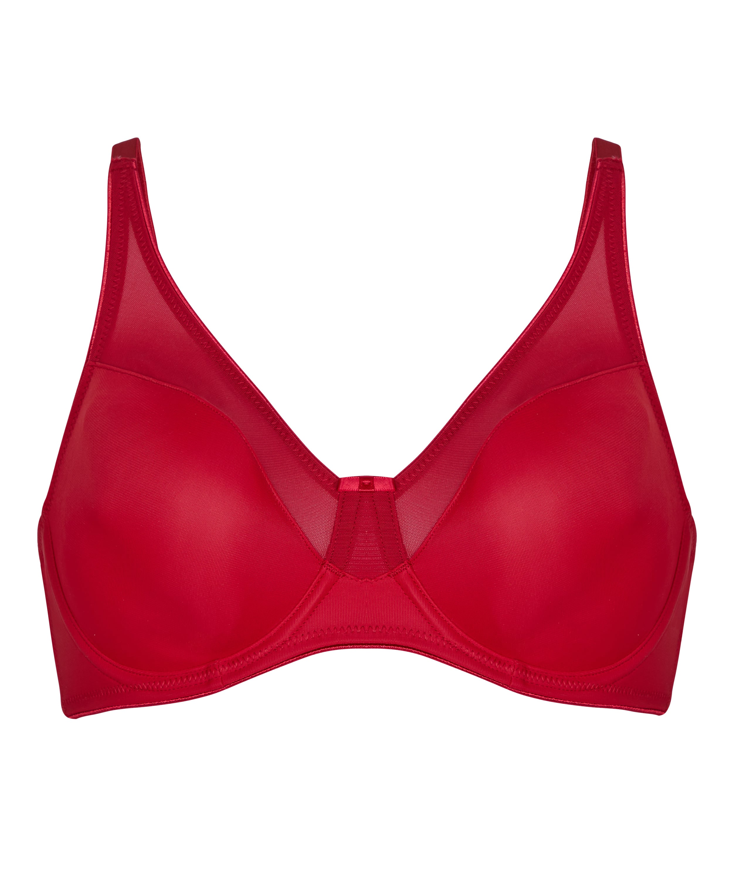 Nina Non-Padded Underwired Minimizer Bra, Red, main