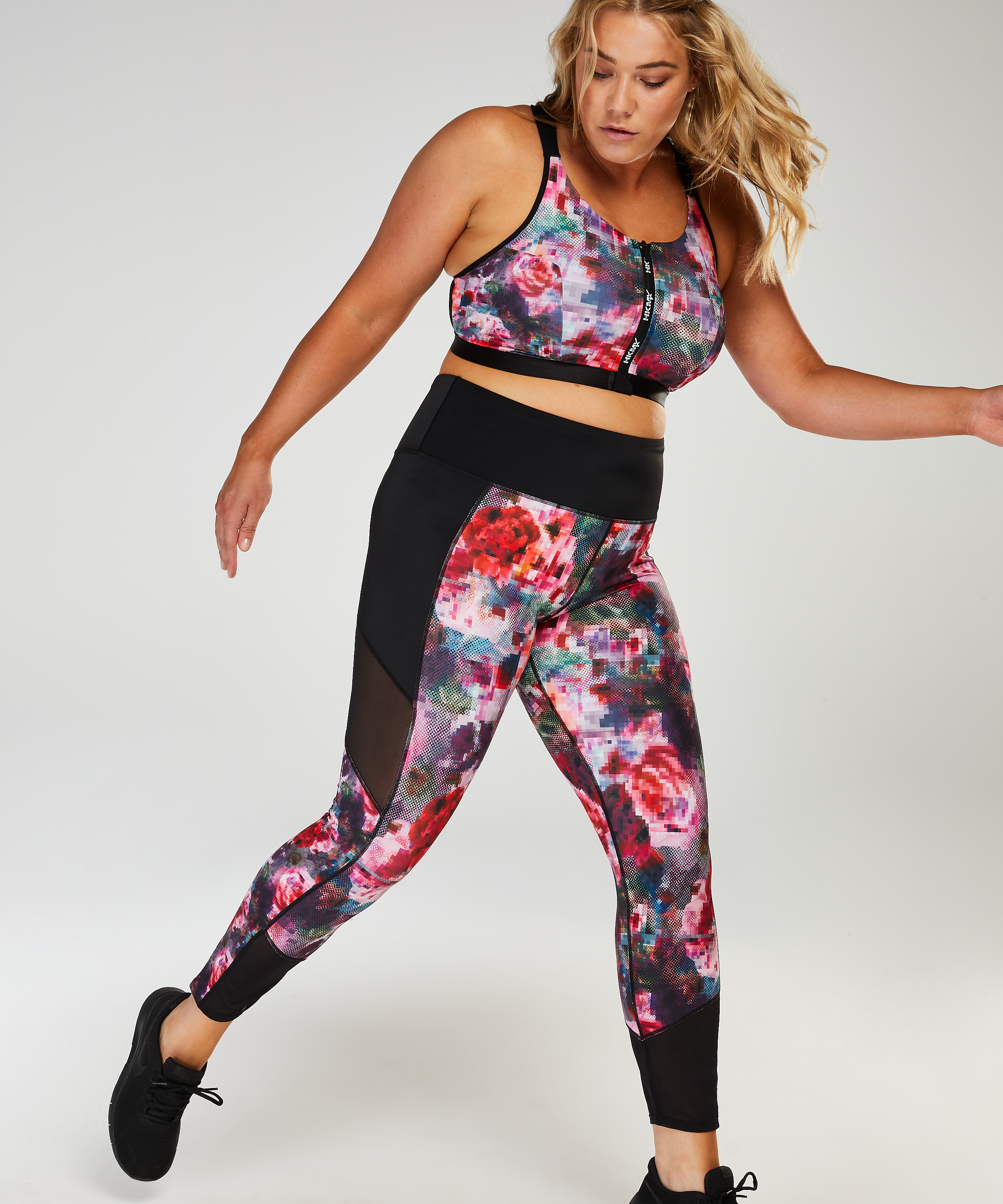 HKMX High waisted sports leggings, Red, main