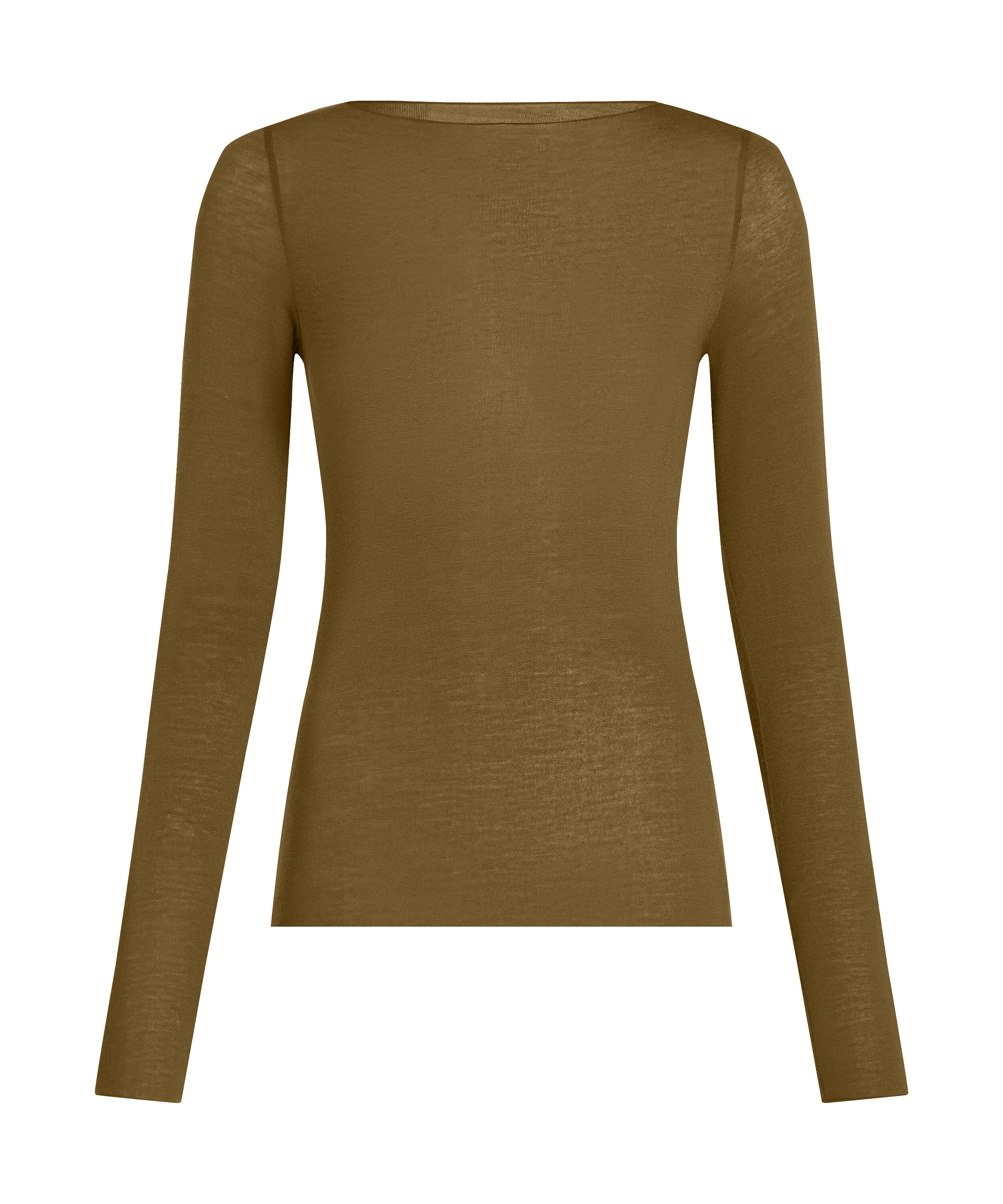 super soft Boatneck shirt with Cashmere, Green