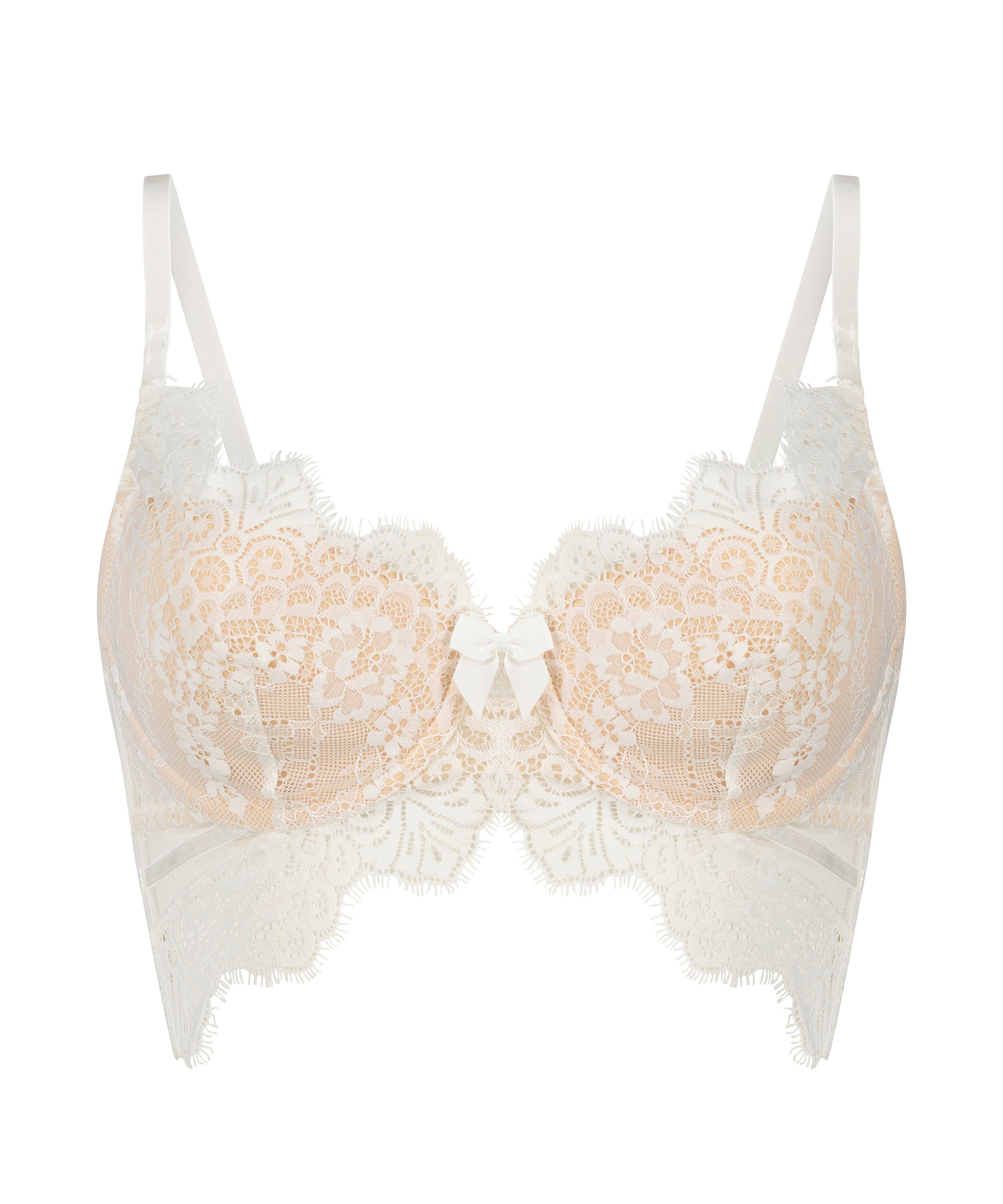 Marilee Padded Underwired Longline Bra, White