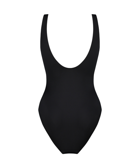 Shaping Shell Mesh Swimsuit, Black
