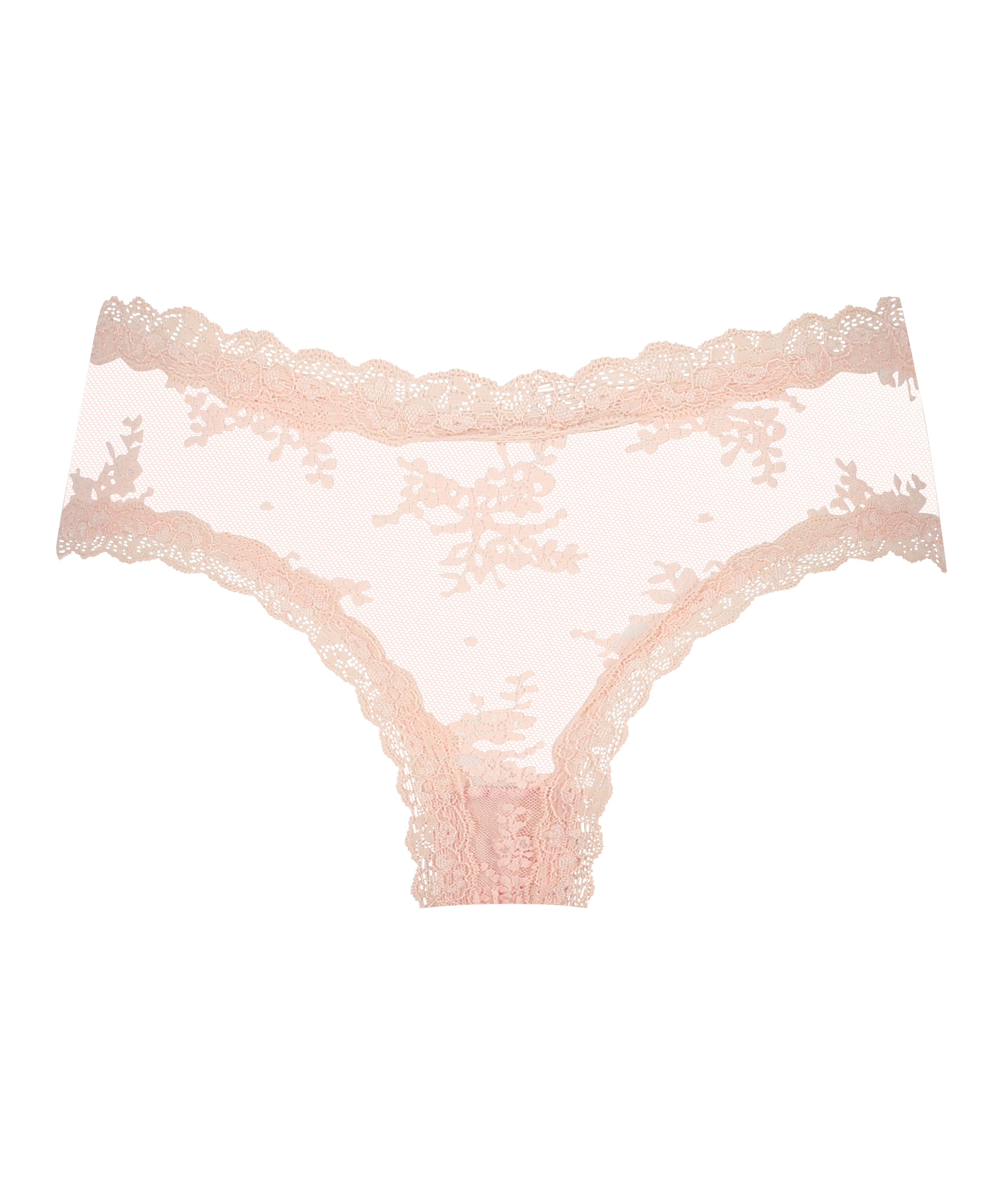 V-shaped Brazilian knickers mesh, Pink, main