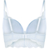 Laila Padded Underwired Longline Bra, Blue