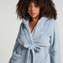 Fleece Bathrobe Short, Blue