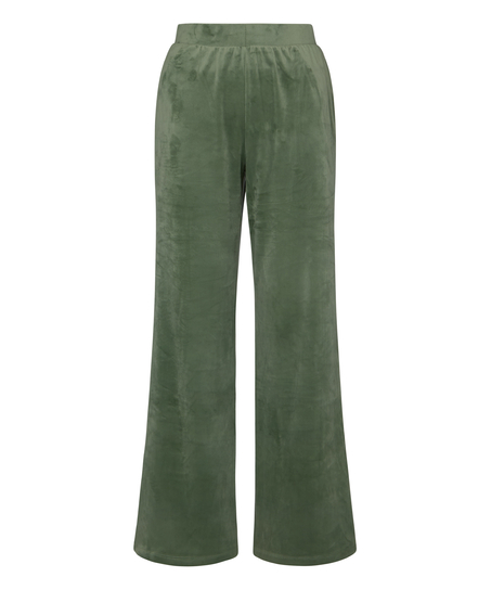 Velours Pyjama Pants, Green