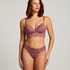 Shiloh Padded Longline Non-Underwired Bra, Purple