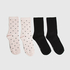 2P Viscose Socks, Pink