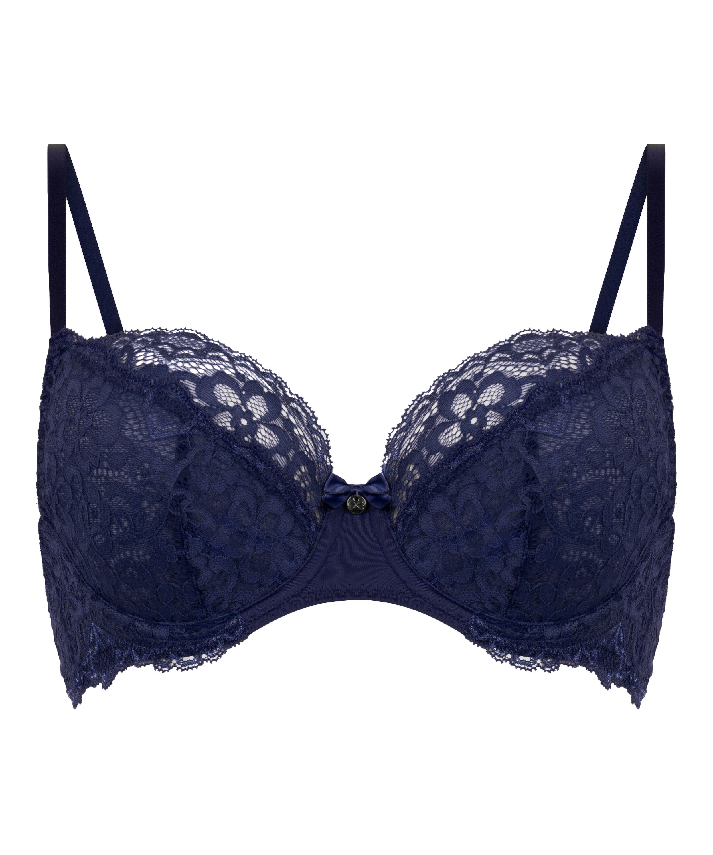 Marine Non-Padded Underwired Bra, Blue, main