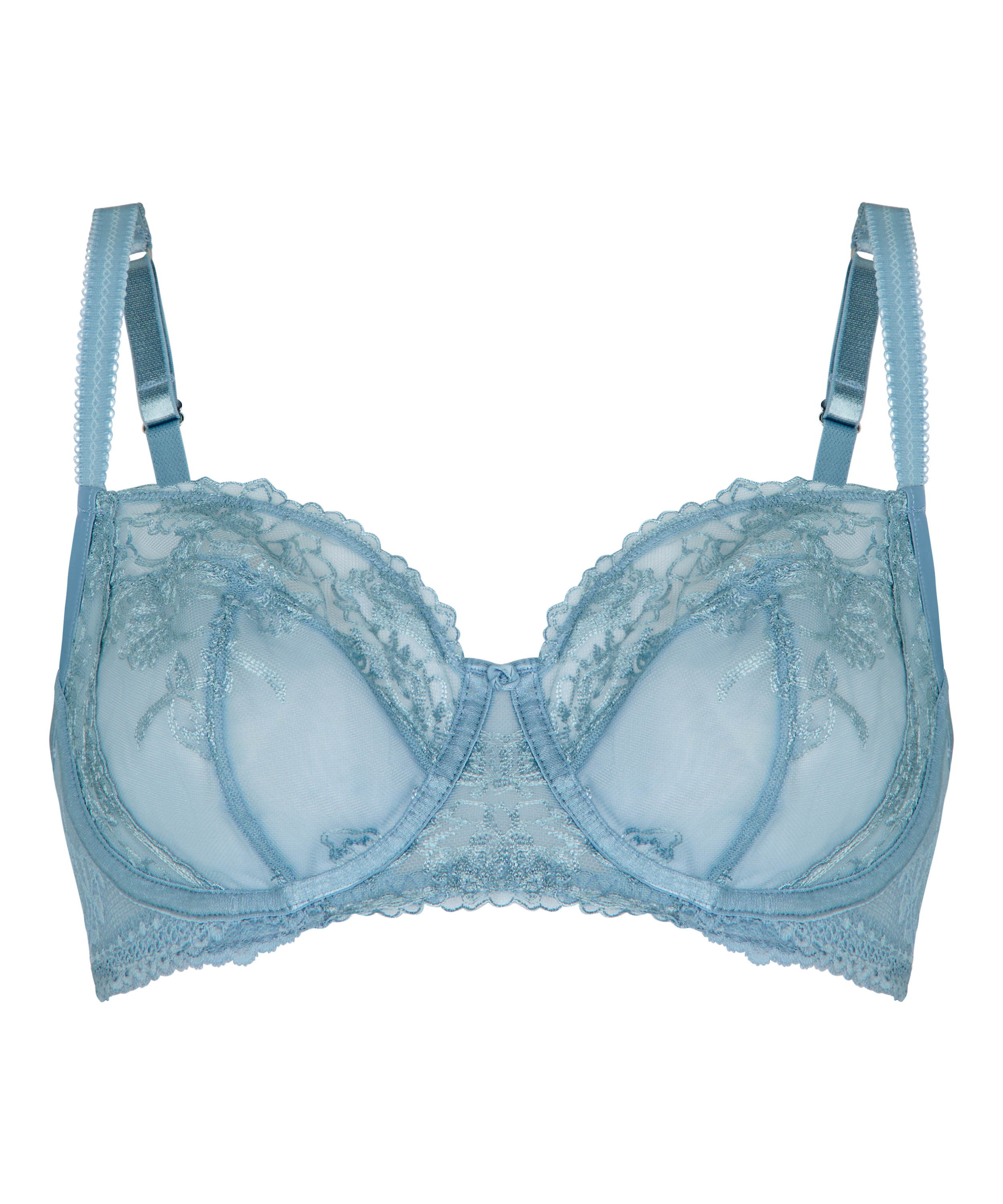 Non-Padded Underwired Bra Nola, Blue, main