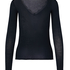 super soft Lace V-Neck shirt with Cashmere, Black