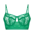 Fire non-padded longline underwired bra, Green