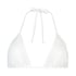 Maldives triangle bikini top, White