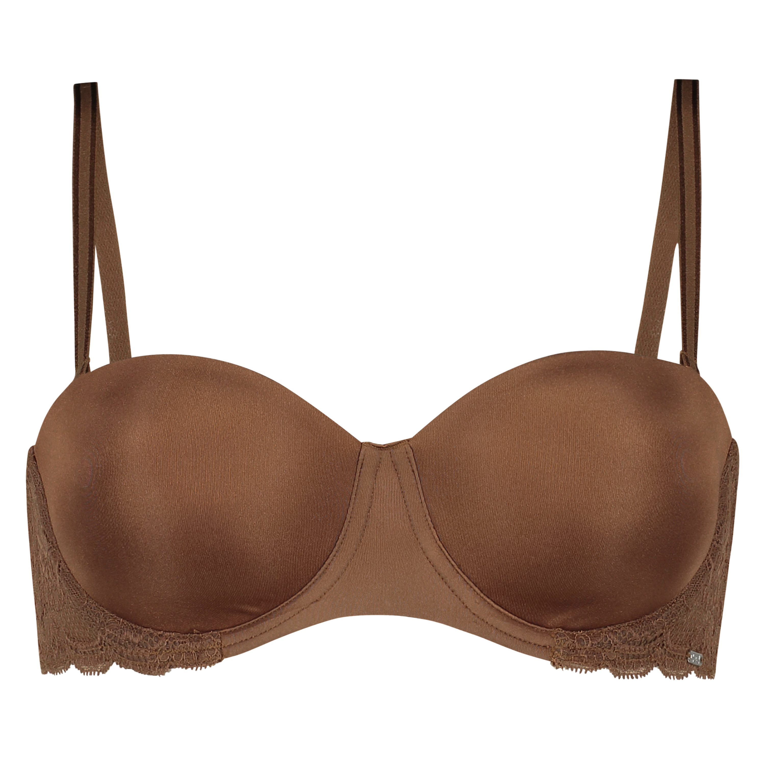 Angie Padded Strapless Underwired Bra, Brown, main