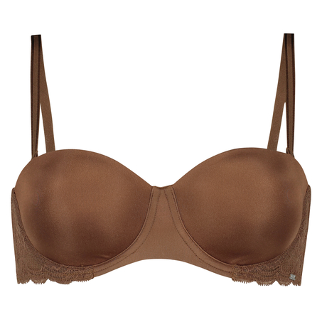 Angie Padded Strapless Underwired Bra, Brown