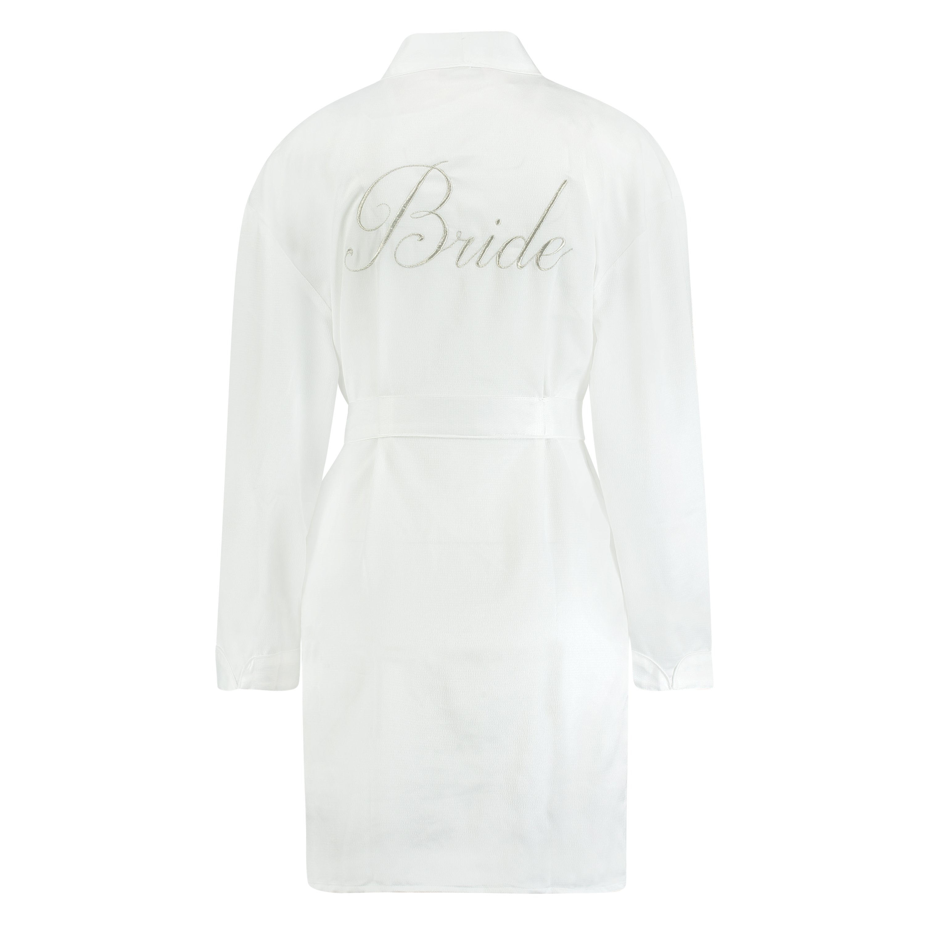 Satin Kimono Bridal, White, main