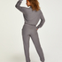 Petite Brushed Rib Pyjama Pants, Gray