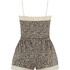 Brushed Rib Lace shorts, Gray