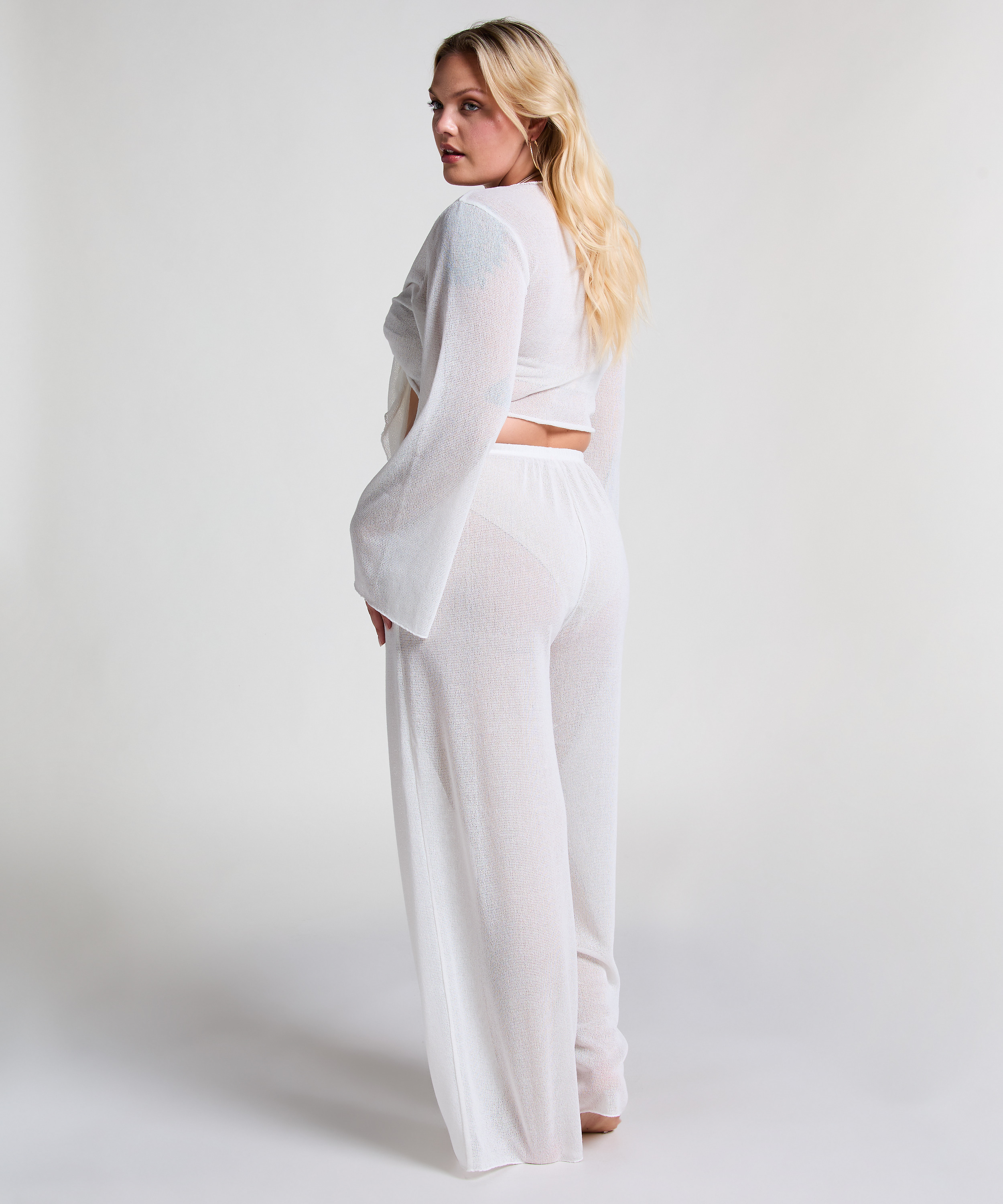 Beach Knit Pant, White, main