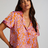 Satin Short-Sleeved Jacket, Purple