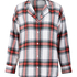 Flannel Pyjama Top, White