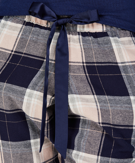 Check Pyjama Pants, Blue