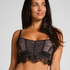 Cynthia Non-Padded Longline Underwired Bra, Black
