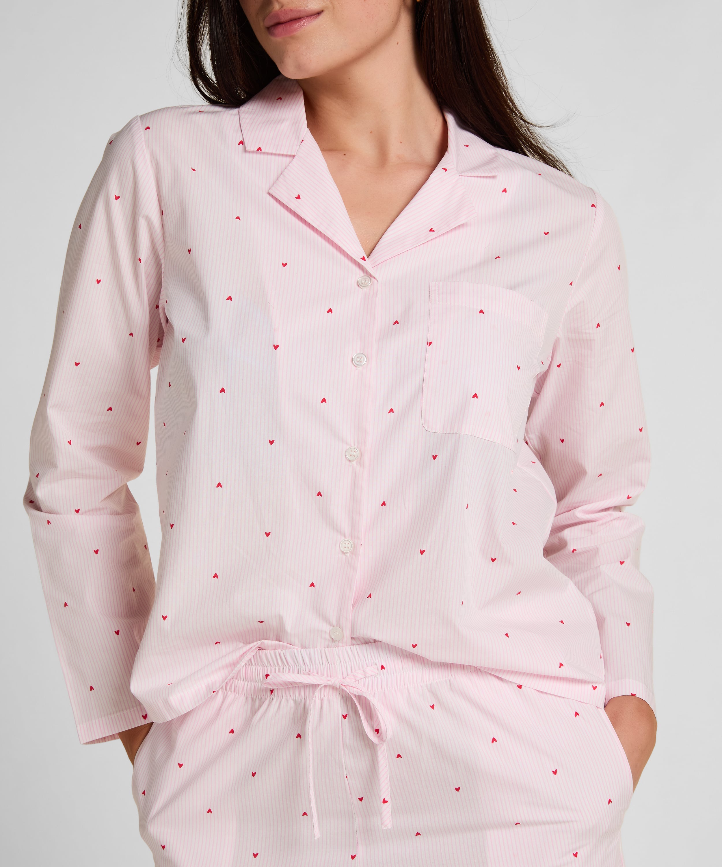 Pyjamaset Cotton Jersey, White, main