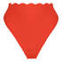 High-cut Scallop bikini bottoms, Red