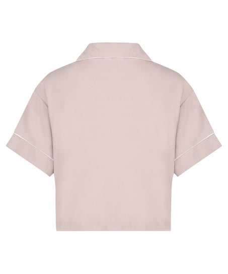 Essential Jersey Short-Sleeved Jacket, Beige