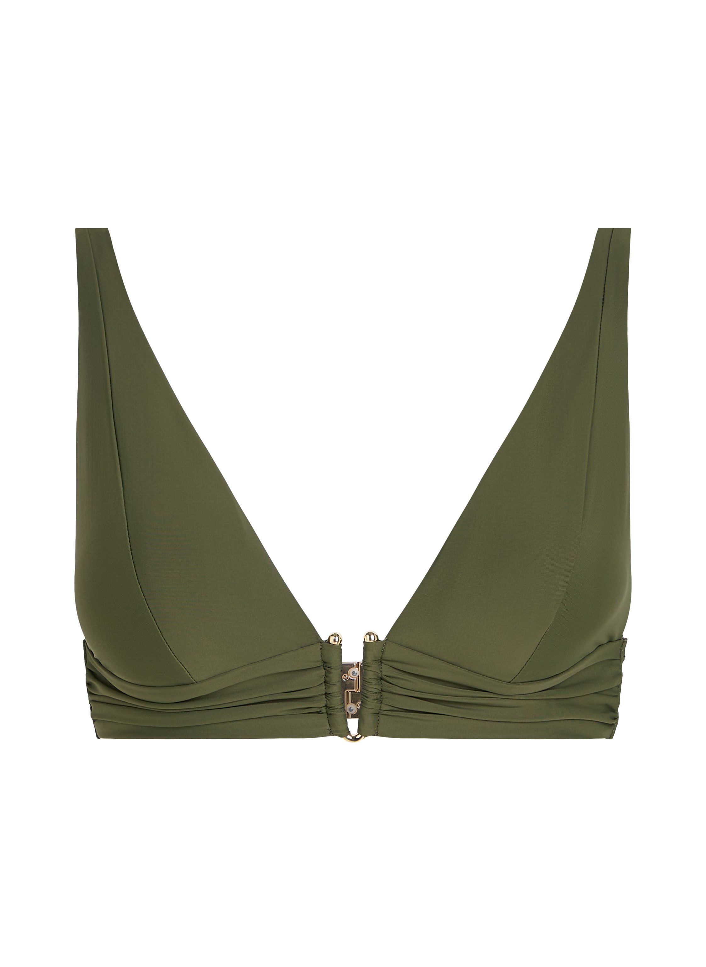 Luna Triangle Bikini Top, Green, main