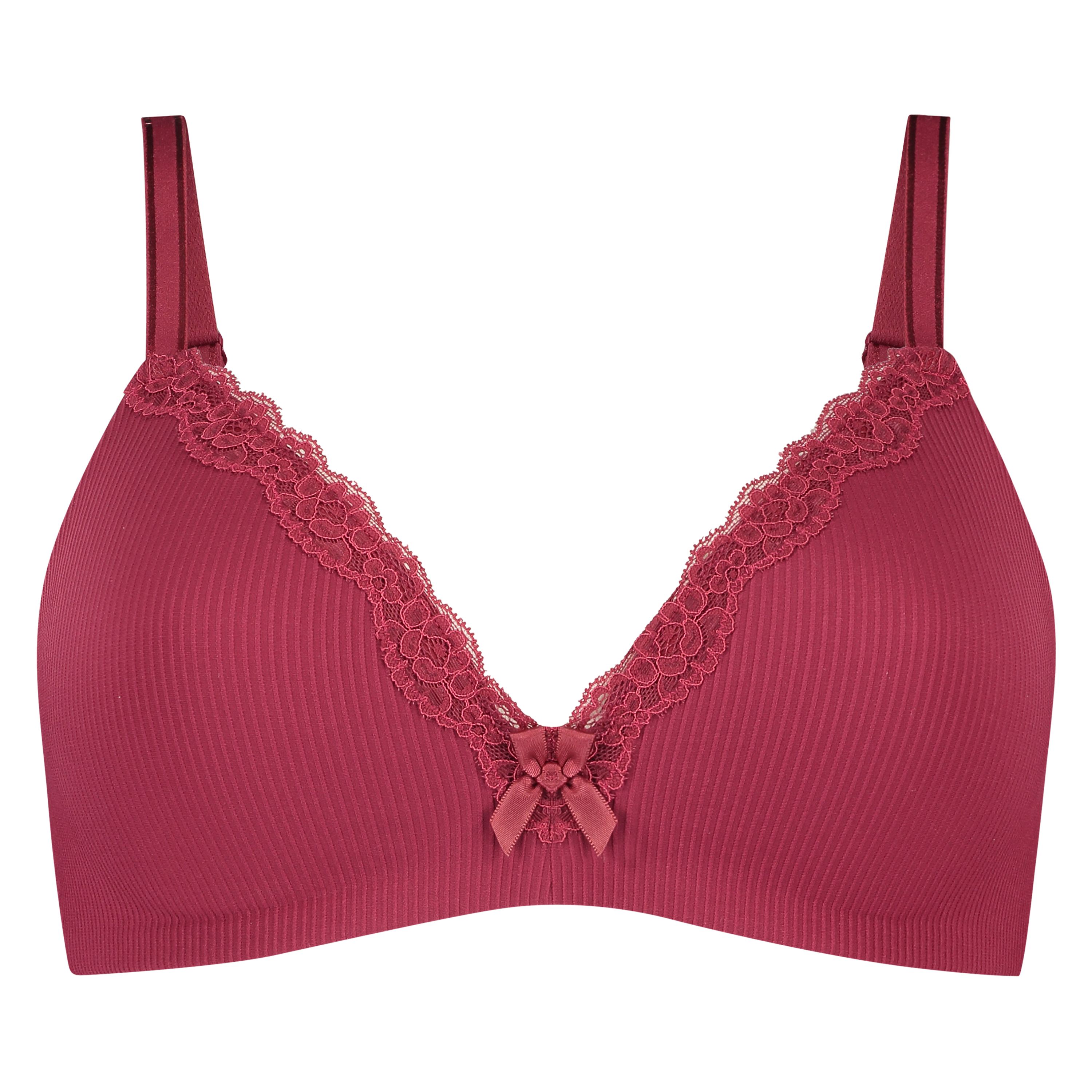 Lola padded non-underwired bra, Red, main