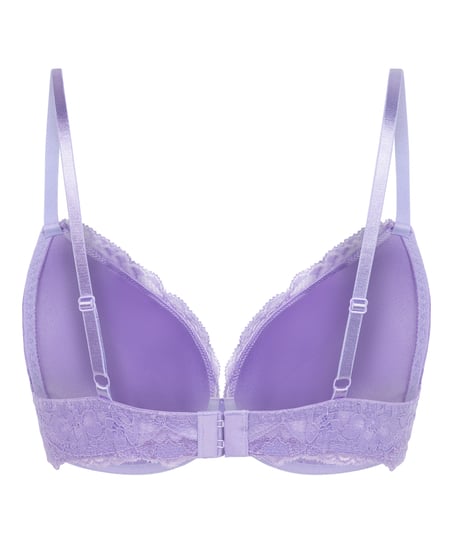 Marine Padded Push-Up Underwired Bra, Purple