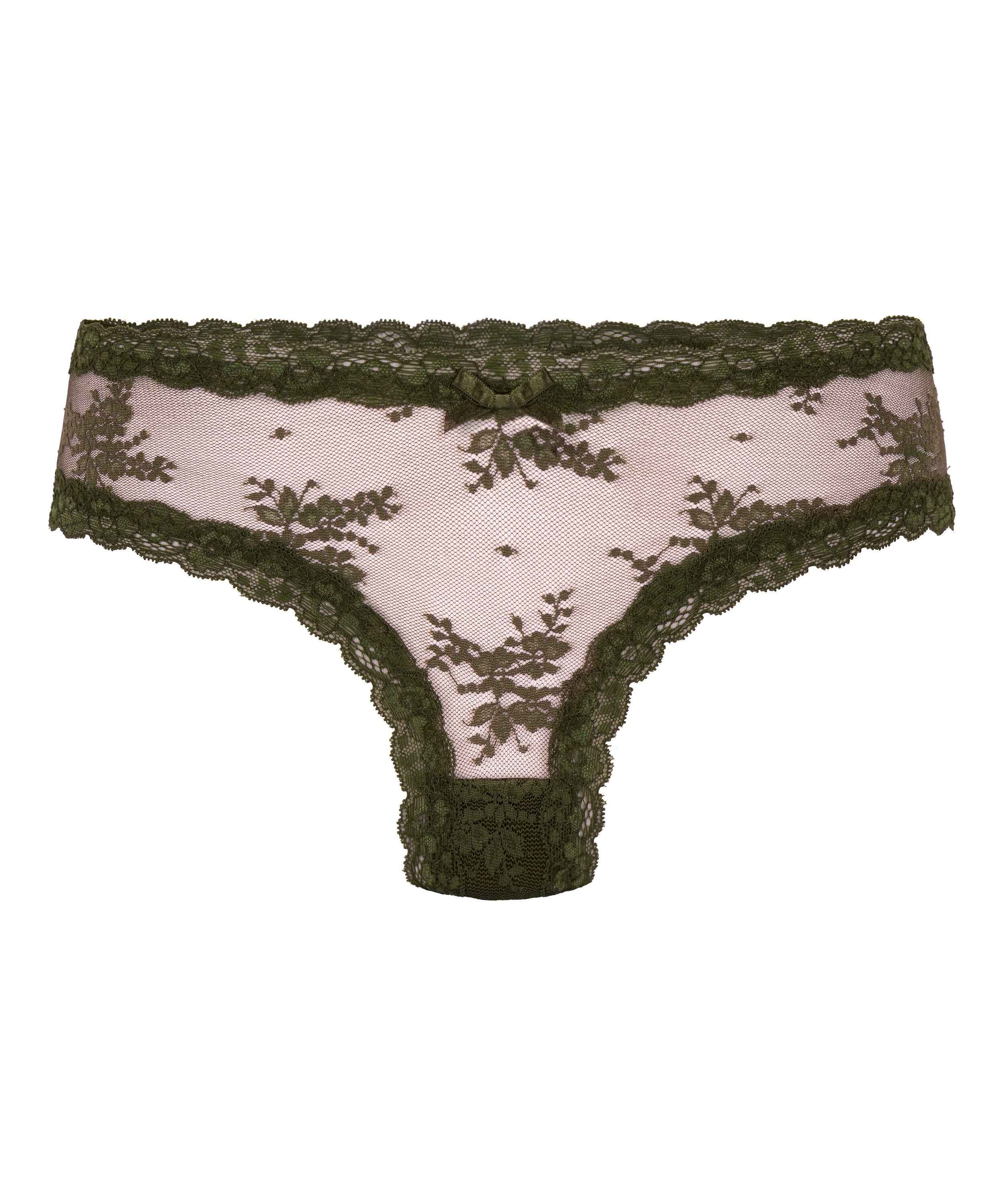V-shaped Brazilian knickers mesh, Green