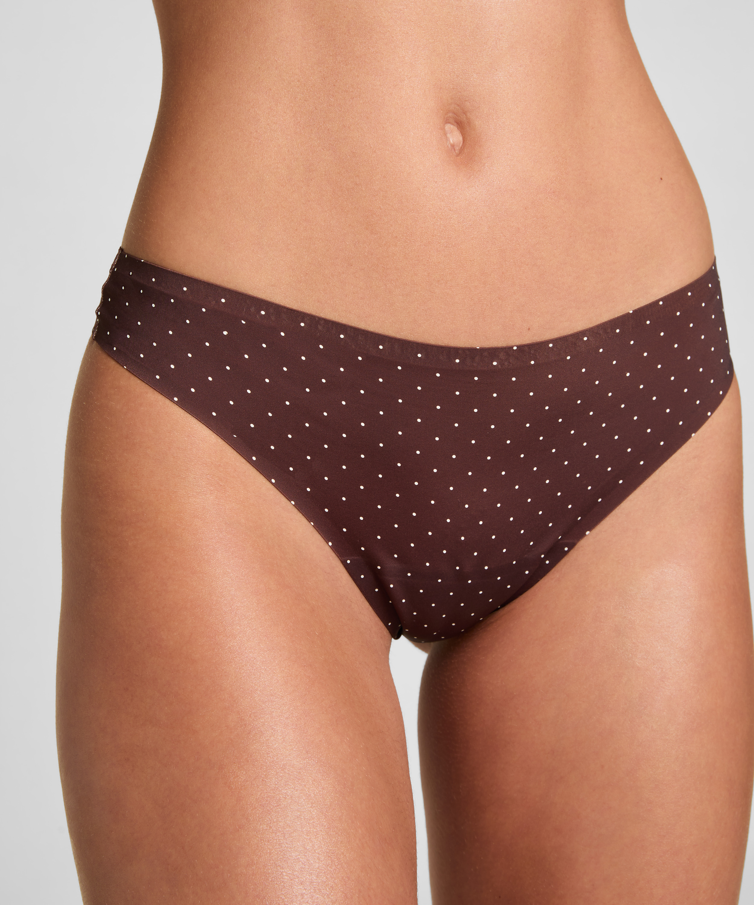 Invisible thong basic, Brown, main