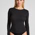 Longsleeved Shirt from Soft Cotton, Black