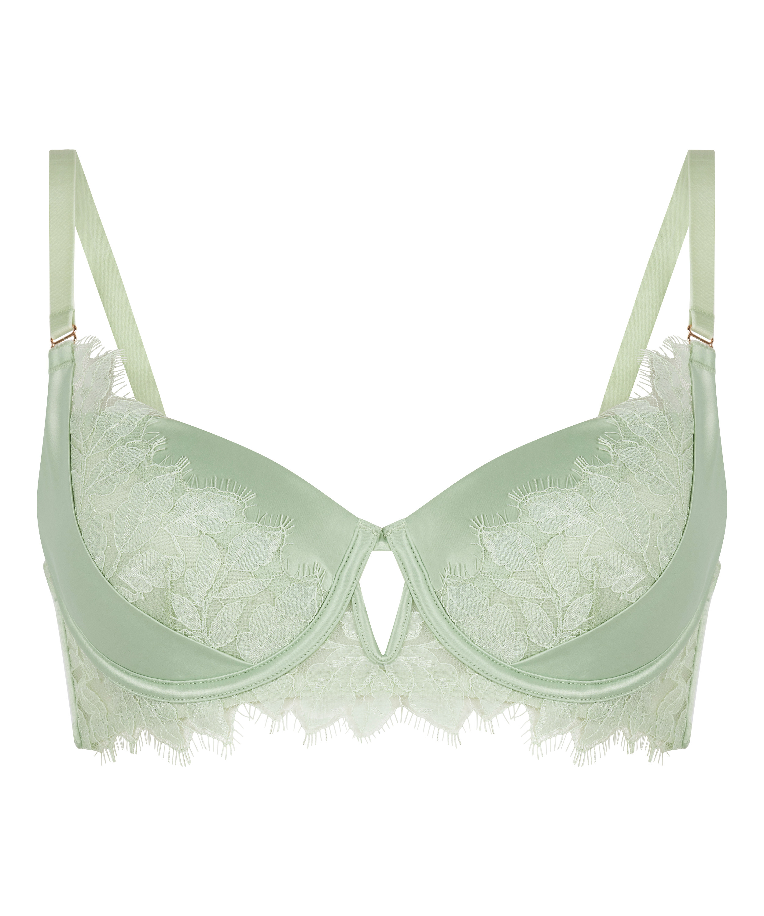 Malou Padded Underwired Bra, Green, main