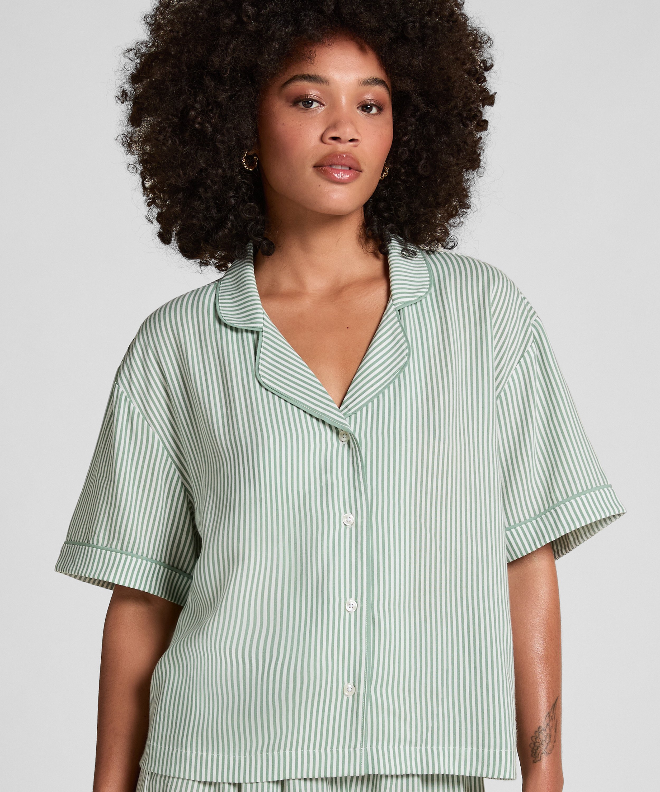 Jacket Short Sleeves Woven, Green, main