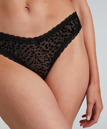 Zena V-shaped Brazilian, Black