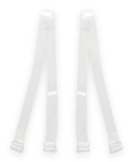 Transparent bra straps, White